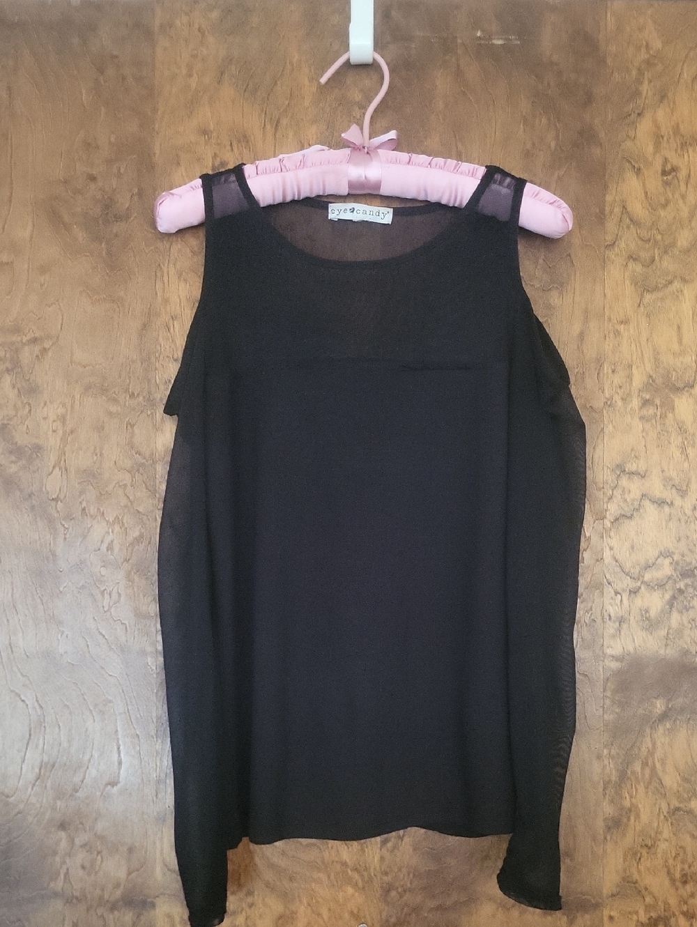 Cold Shoulder Semi Sheer Top Medium